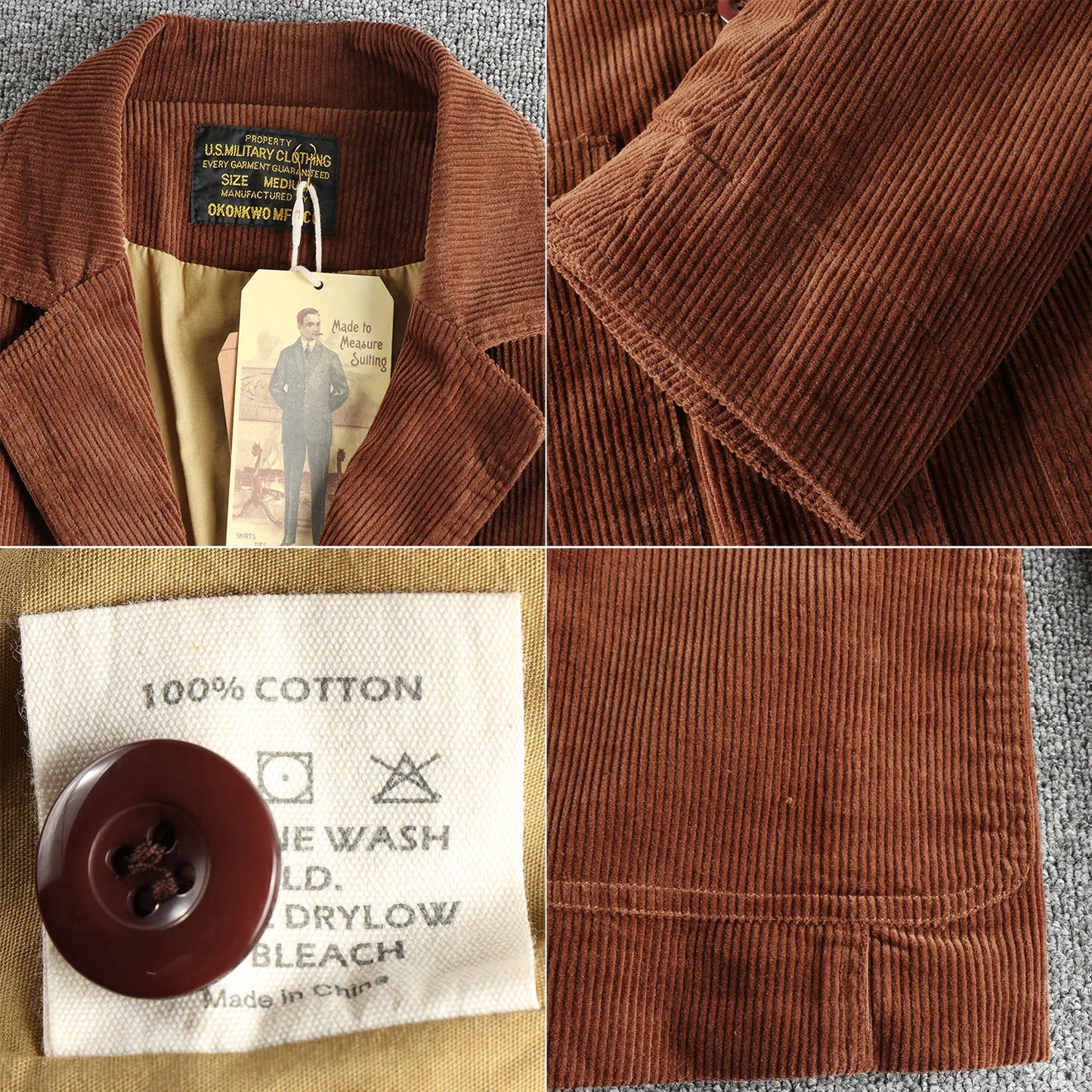 100% Cotton Corduroy Jacket