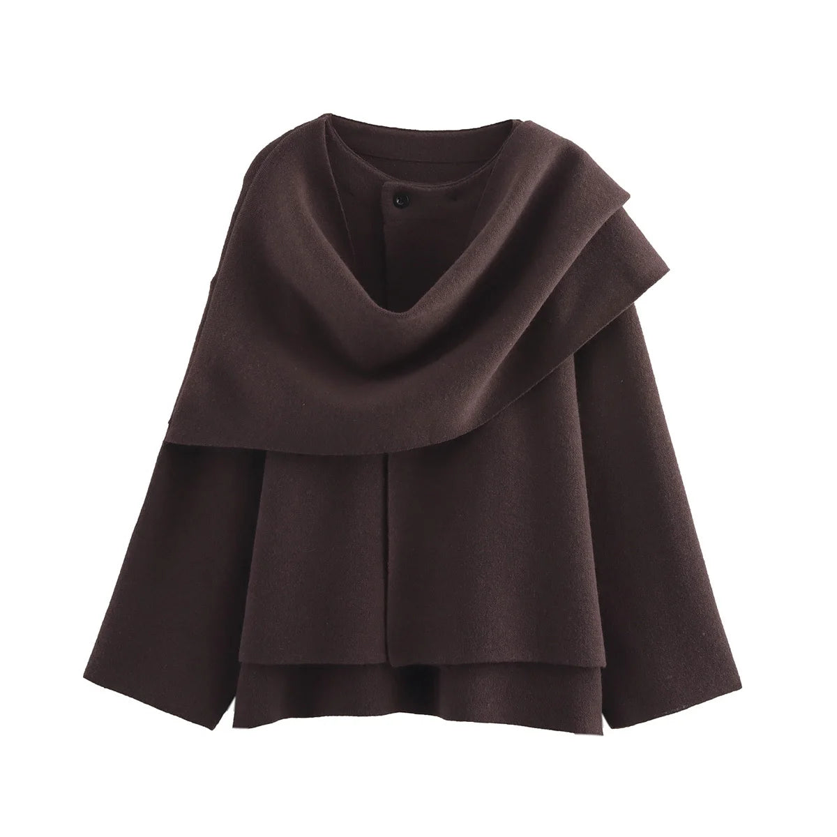 Sofia™ – Luxe Asymmetric Scarf Coat