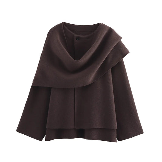 Sofia™ – Luxe Asymmetric Scarf Coat