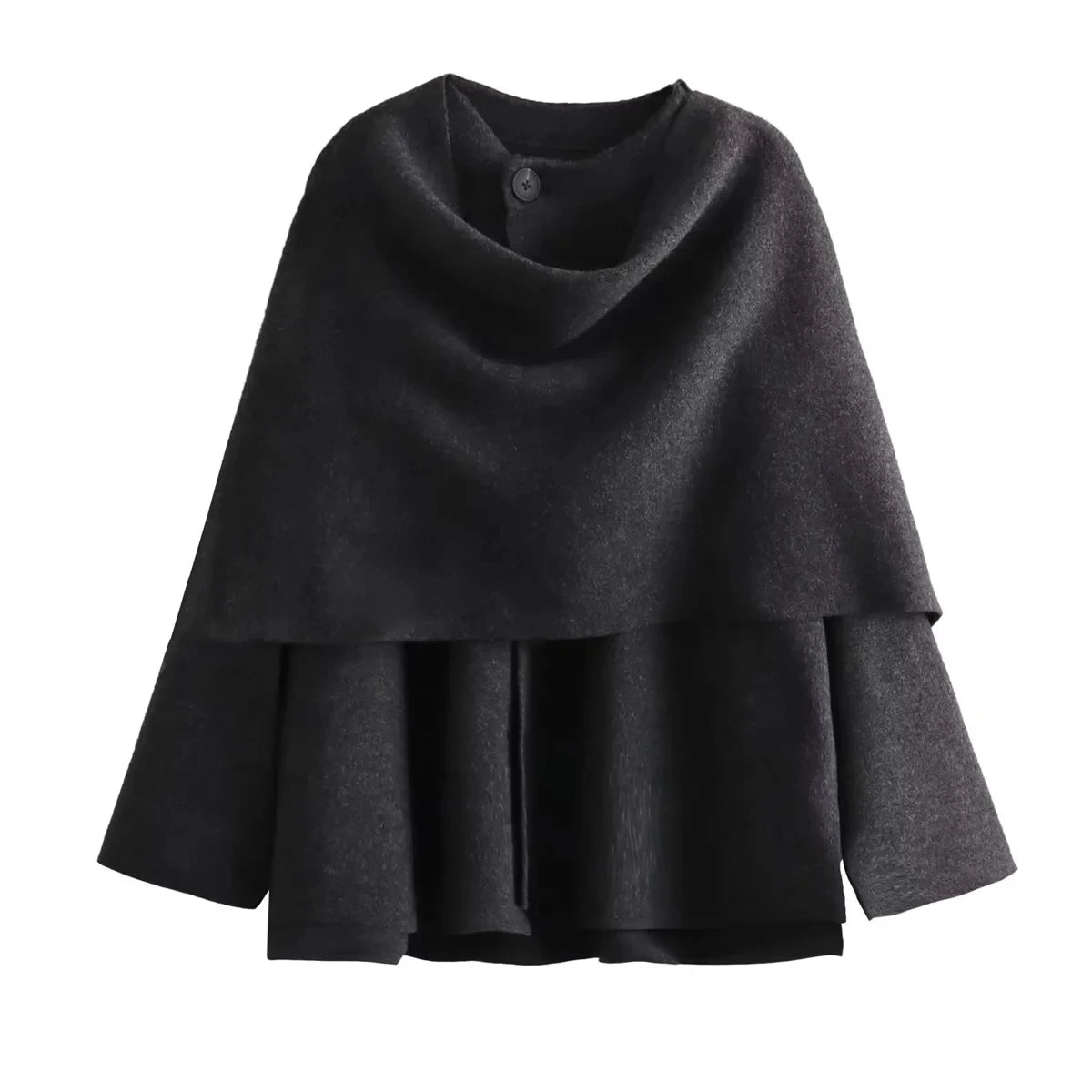 Sofia™ – Luxe Asymmetric Scarf Coat