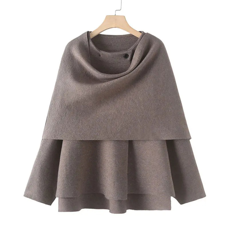 Sofia™ – Luxe Asymmetric Scarf Coat